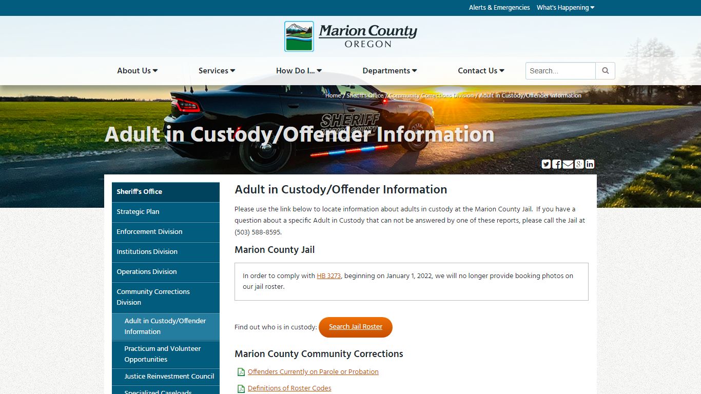 Adult in Custody/Offender Information - Marion County Oregon