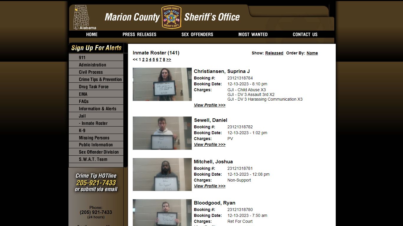 Inmate Roster - Marion County Sheriff AL